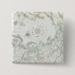 Badge Carré 5 Cm Arctique, hémisphère Nord