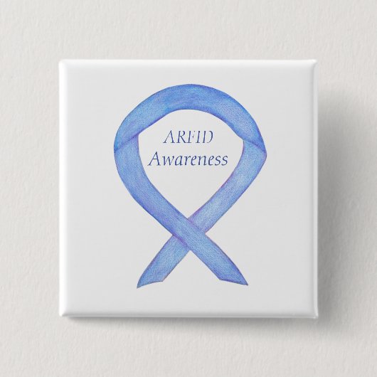 Badge Carré 5 Cm ARFID (Trouble alimentaire) Sensibilisation Épine  (Devant)