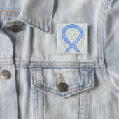 Badge Carré 5 Cm ARFID (Trouble alimentaire) Sensibilisation Ruban  (En situation)