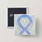 Badge Carré 5 Cm ARFID (Trouble alimentaire) Sensibilisation Ruban  (Devant & derrière)