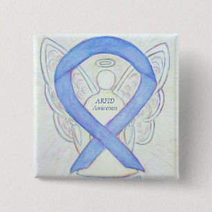 Badge Carré 5 Cm ARFID (Trouble alimentaire) Sensibilisation Ruban