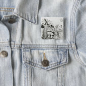 Badge Carré 5 Cm Argan et Monsieur Purgon (En situation)