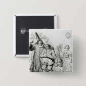 Badge Carré 5 Cm Argan et Monsieur Purgon (Devant & derrière)