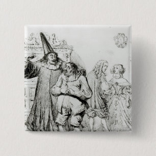 Badge Carré 5 Cm Argan et Monsieur Purgon