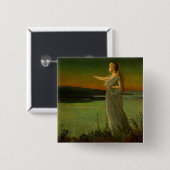 Badge Carré 5 Cm Ariane à Naxos John Atkinson Grimshaw (Devant & derrière)