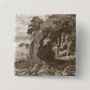 Badge Carré 5 Cm Aristeus oblige proteus pour indiquer ses oracles,