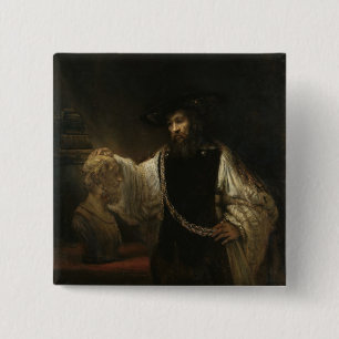 Badge Carré 5 Cm Aristote (384-322 AVANT JÉSUS CHRIST) avec un