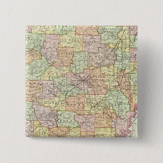Badge Carré 5 Cm Arkansas 6 (Devant)