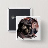 Badge Carré 5 Cm Arkham City Batman Moon (Devant & derrière)