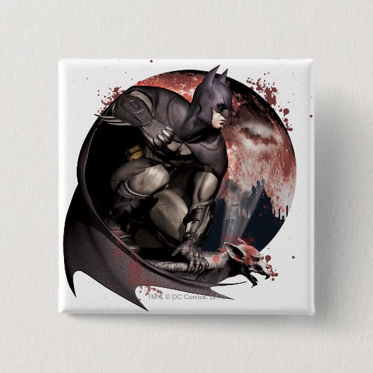 Badge Carré 5 Cm Arkham City Batman Moon (Devant)