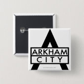 Badge Carré 5 Cm Arkham City Icon (Devant & derrière)