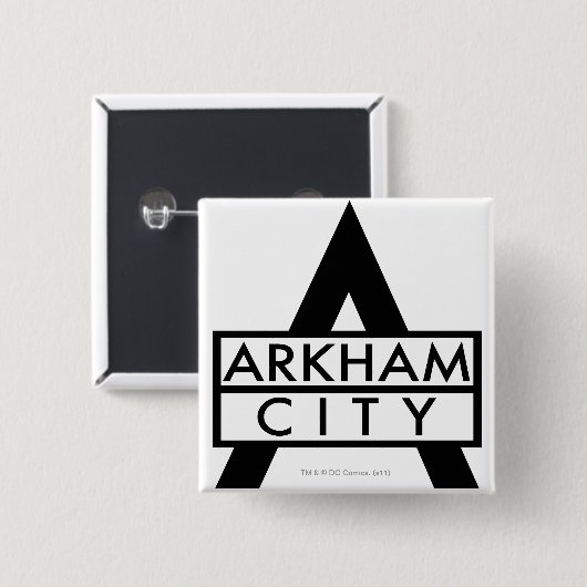 Badge Carré 5 Cm Arkham City Icon (Devant & derrière)