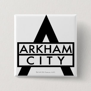 Badge Carré 5 Cm Arkham City Icon