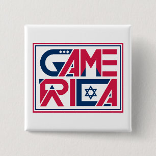 Badge Carré 5 Cm Armée d'Amérique. Jeu