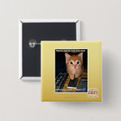 Badge Carré 5 Cm Armée des robots malfaisants (Devant & derrière)