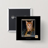 Badge Carré 5 Cm Armée des robots mauvais (Devant & derrière)