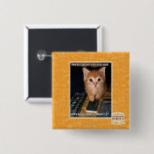 Badge Carré 5 Cm Armée des robots mauvais (Devant & derrière)