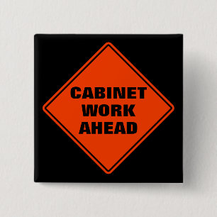 Badge Carré 5 Cm Armoire orange travailler avant panneau routier cl