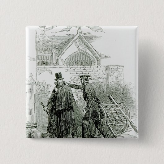 Badge Carré 5 Cm Arrestation de M. Smith O'Brien (Devant)