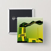 Badge Carré 5 Cm arrêt de la puissance (Devant & derrière)