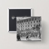 Badge Carré 5 Cm Arrivée des convicts chez Bicetre (Devant & derrière)