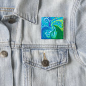 Badge Carré 5 Cm Art abstrait coloré (En situation)