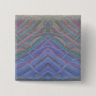 Badge Carré 5 Cm Art abstrait coloré unique P40M