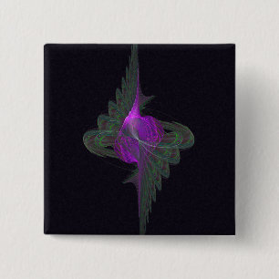 Badge Carré 5 Cm Art abstrait de derviche pourpre