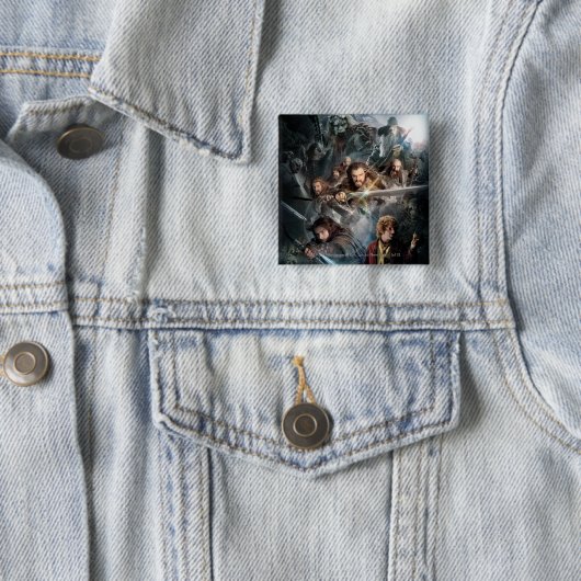 Badge Carré 5 Cm Art clé (En situation)