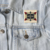 Badge Carré 5 Cm Art Déco Jour Design (En situation)