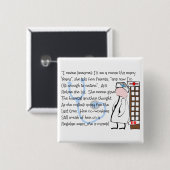 Badge Carré 5 Cm Art d'histoire "d'infirmière retraitée"--Articles (Devant & derrière)