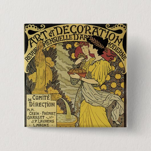 Badge Carré 5 Cm Art et Décoration (Devant)