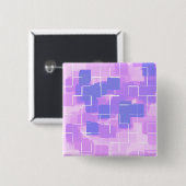 Badge Carré 5 Cm Art géométrique "Blue Berry" (Devant & derrière)