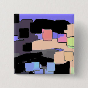 Badge Carré 5 Cm Art géométrique "Dreaming of Sky"