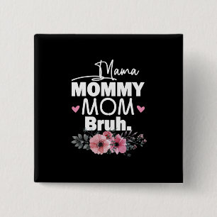 Badge Carré 5 Cm Art Mère Maman maman maman maman Bruh Floral Ann