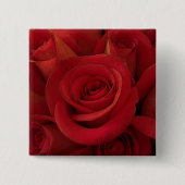 Badge Carré 5 Cm Art photo Red Rose (Devant)