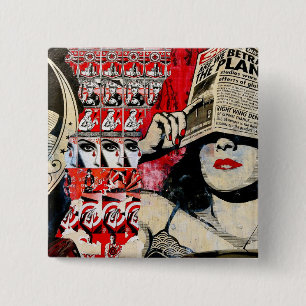 Badge Carré 5 Cm Art Urbain 19.