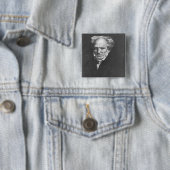 Badge Carré 5 Cm Arthur Schopenhauer (En situation)