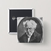 Badge Carré 5 Cm Arthur Schopenhauer (Devant & derrière)