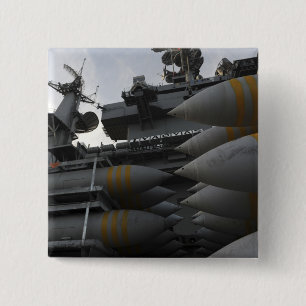 Badge Carré 5 Cm Artillerie empilée prête à être chargé