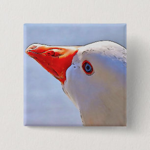 Badge Carré 5 Cm Artistic Duck Black Outline Art Tapestry