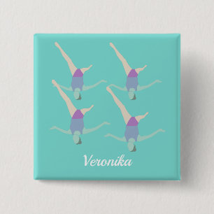 Badge Carré 5 Cm Artistic Swimming