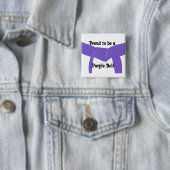 Badge Carré 5 Cm Arts martiaux Fiers d'être une ceinture violette (En situation)