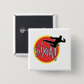 Badge Carré 5 Cm Arts martiaux Karate Kid (Devant & derrière)