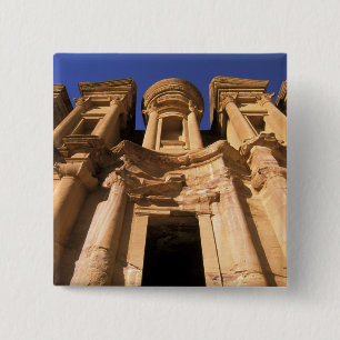 Badge Carré 5 Cm Asie, Jordanie, Pétra. El Deir, le monastère.