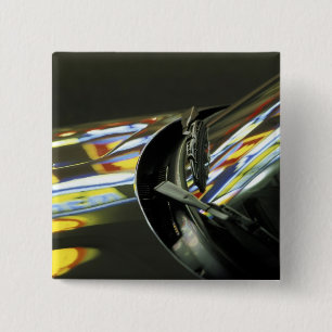 Badge Carré 5 Cm Asie, Malaisie, Melaka. Réflexions de néon dans 