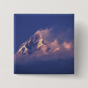 Badge Carré 5 Cm Asie, Népal. Machhapuchhare
