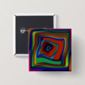 Badge Carré 5 Cm Askew arc-en-ciel (Devant & derrière)