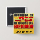 Badge Carré 5 Cm askme comment (Devant & derrière)