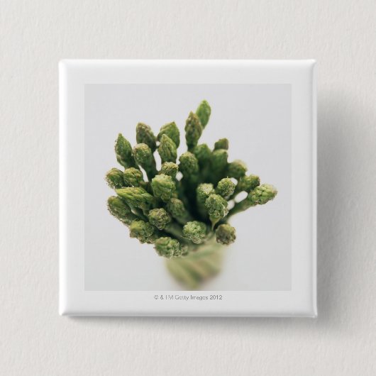 Badge Carré 5 Cm Asperges vertes (Devant)